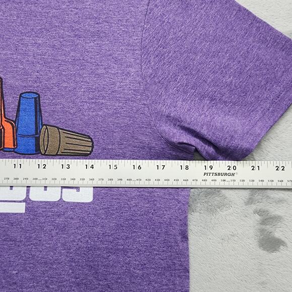 Gildan Shirt Mens S Heathered Purple Crew Neck Nuts Electrician Funny Engineer - Picture 7 of 9